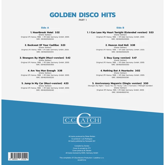 C.C. Catch - Golden Disco Hits - Part 1 (Blue Vinyl)
