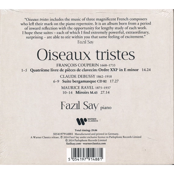 Fazil Say - Les Oiseaux Tristes