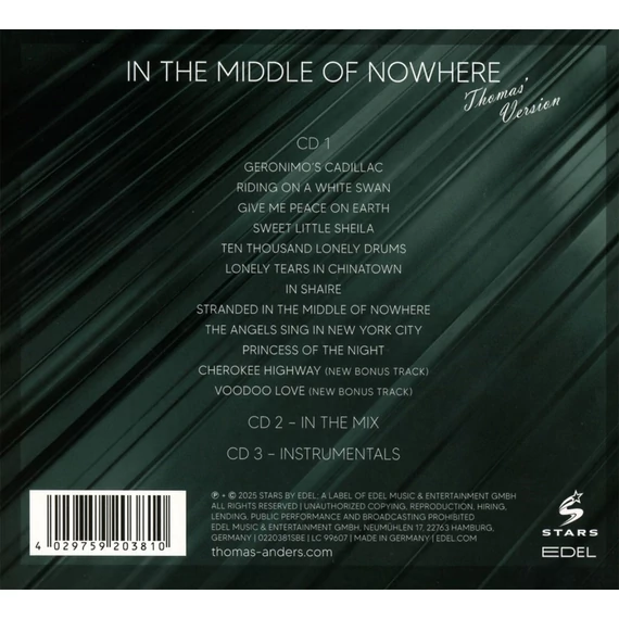 Thomas Anders - Sings Modern Talking: In The Middle Of Nowhere