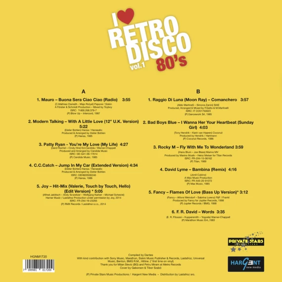 Various - I Love Retro Disco 80's Vol.1