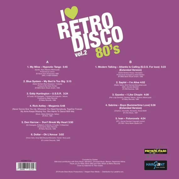 Various - I Love Retro Disco 80's Vol.2